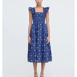 Hill House Ellie Nap Dress in Navy Trellis